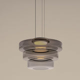 Minimalist Tiered Glass Pendant Light for Dining Room