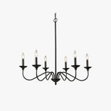 Candelabra Style Black Metal Kitchen Chandelier - Clowas