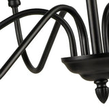 Candelabra Style Black Metal Kitchen Chandelier - Clowas
