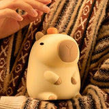 Small Capybara Silicone Touch Table Lamp for Bedroom