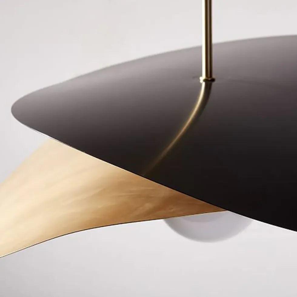 Two-tone Wavy Lampshade Modern Pendant Light - Clowas
