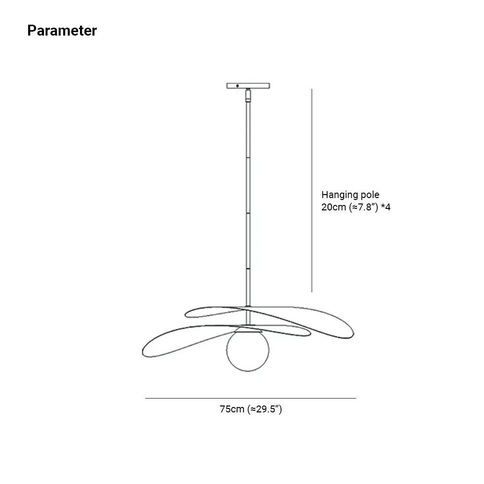 Two-tone Wavy Lampshade Modern Pendant Light - Clowas