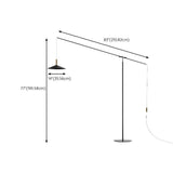 Cantilever Black Minimalist Plug-In Floor Lamp - Clowas