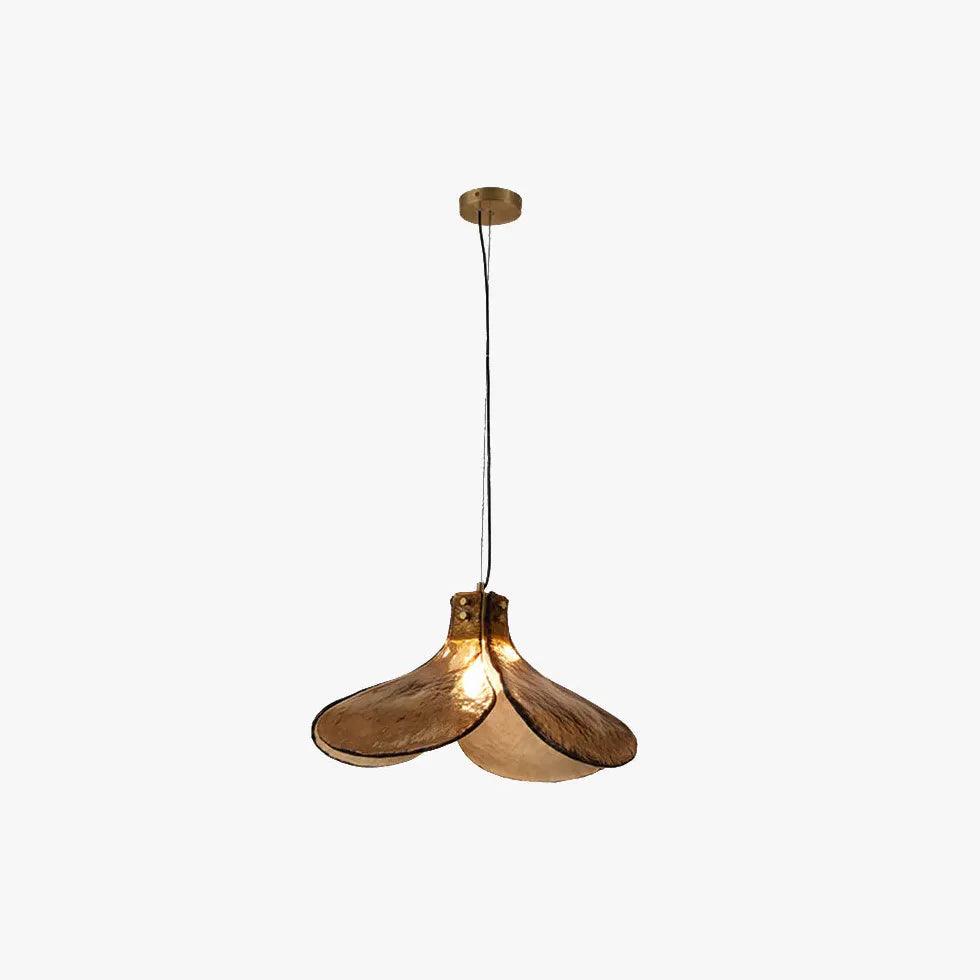 Clover-shaped Amber Glass Vintage Pendant Light - Clowas