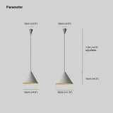 Gray Cone-Shaped Modern Single Pendant Light - Clowas