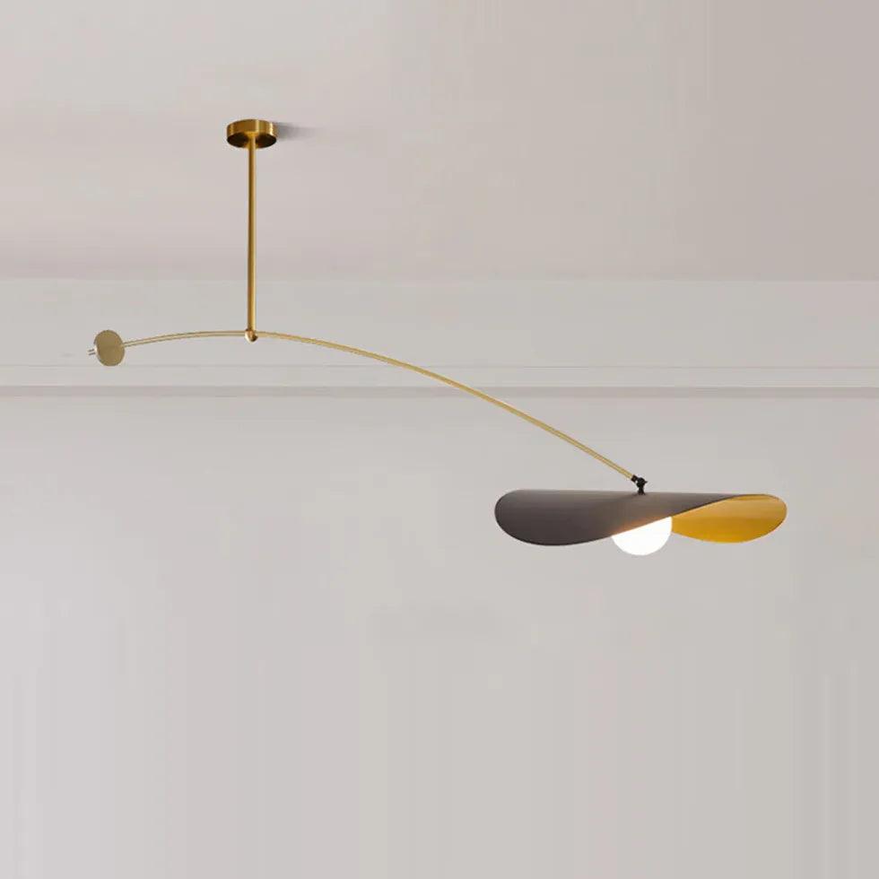 Long Arm Black Modern Living Room Pendant Light - Clowas