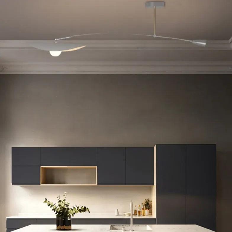 Long Arm Black Modern Living Room Pendant Light - Clowas