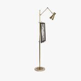 Adjustable Golden with Stand Floor Lamp - Clowas