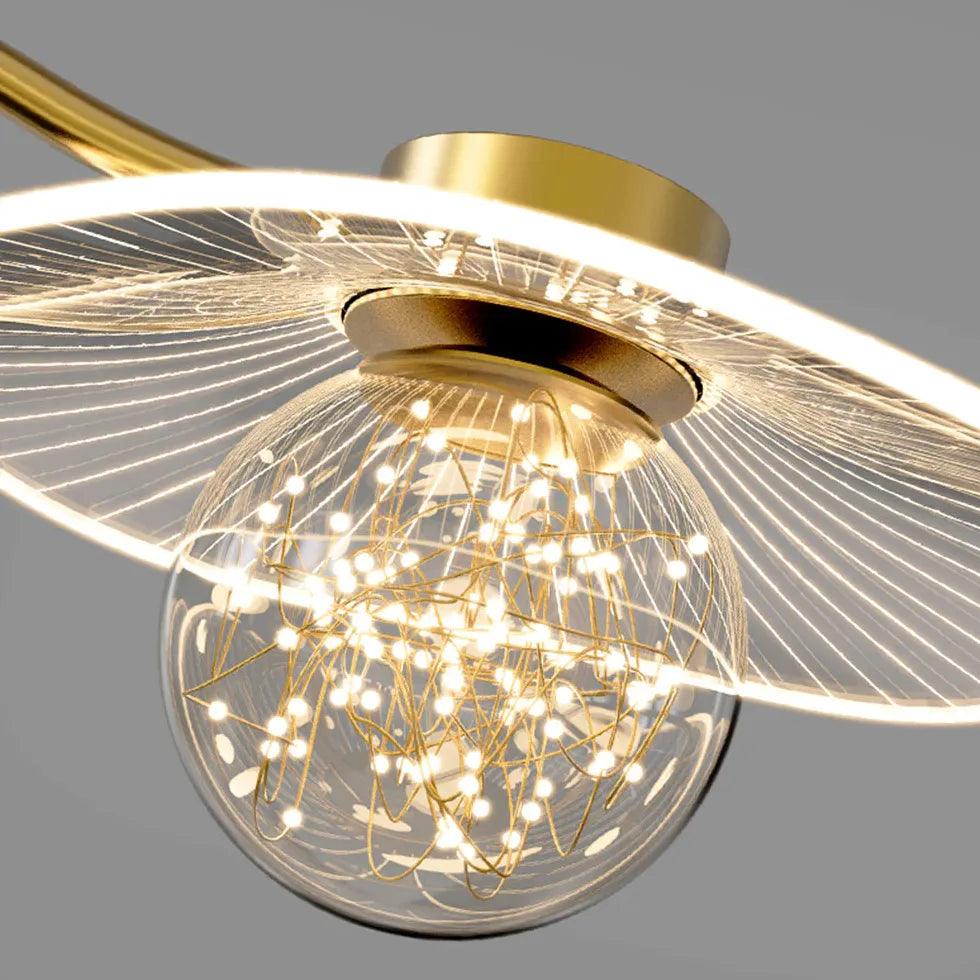 Clear Glass Multi-Head Living Room Chandelier - Clowas