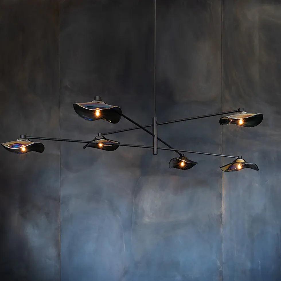 Branch-shaped Multi-light Black Modern Pendant Light - Clowas