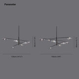 Branch-shaped Multi-light Black Modern Pendant Light - Clowas