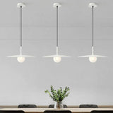 Disc-shaped Shade Black Minimalist Dining Room Pendant Light - Clowas