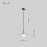 Disc-shaped Shade Black Minimalist Dining Room Pendant Light - Clowas
