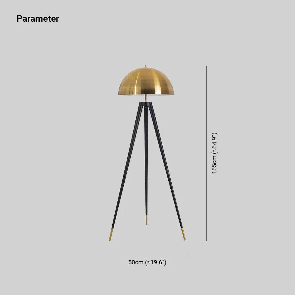 Metal Dome Tripod Modern Floor Lamp - Clowas