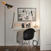 Wooden Cone Black Slim Floor Lamp - Clowas