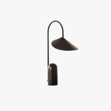 Minimalist Black Curved Desk Lamp for Reading