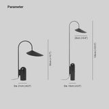 Minimalist Black Curved Desk Lamp for Reading