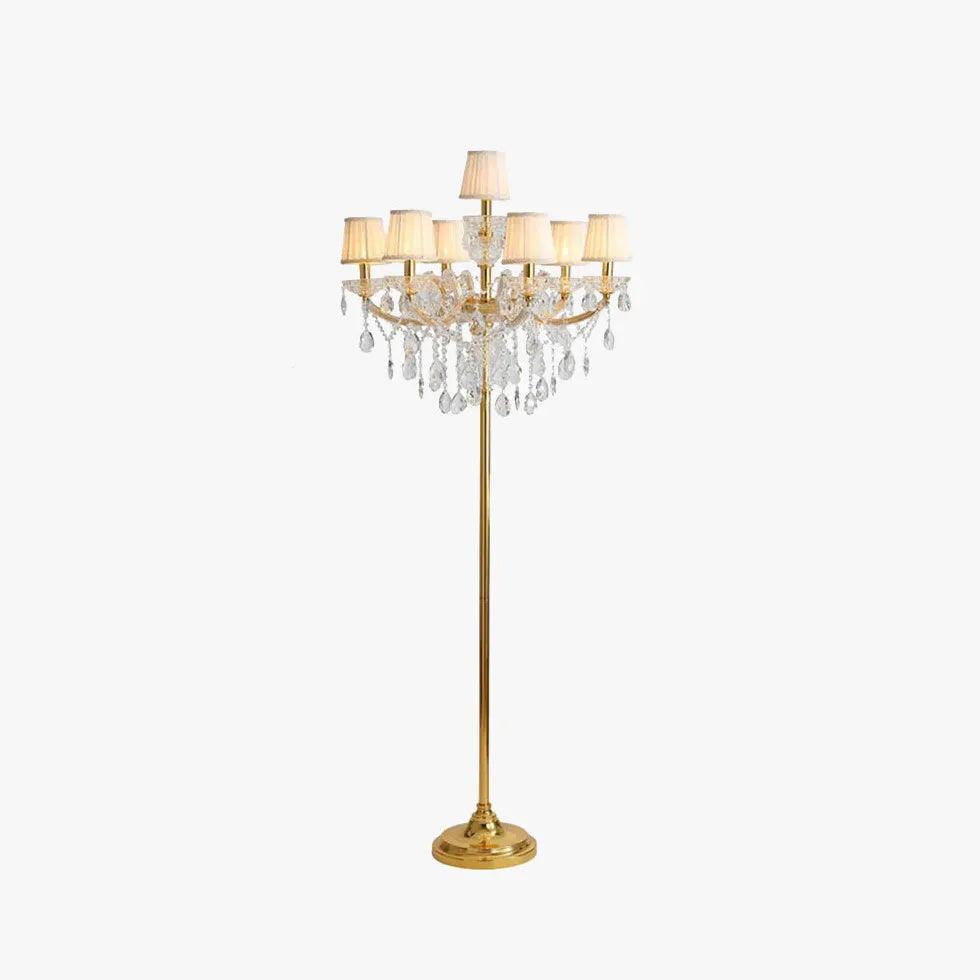 Multi-Light Crystal Elegant Vintage Floor Lamp - Clowas