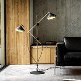 Dual Light Design with Plug Floor Lamp - Clowas