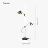 Dual Light Design with Plug Floor Lamp - Clowas