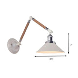 Vintage Rope Iron Swing Arm LED Wall Light