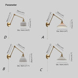 Porcelain Wall Light Brass Vintage - Clowas