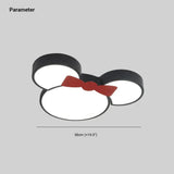 Cartoon Black LED Bedroom Ceiling Light - Clowas