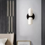 Modern LED Up And Down Opal Glass Wall Light for Bedside, Anti-Glare