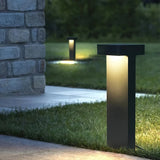 Minimalist Outdoor Bollard Lighting Solar Metal for Garden