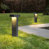 Minimalist Outdoor Bollard Light Metal for Garden, Solar