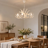 Rustic Deer Antler Chandelier for Dining Rooms, Anti Glare