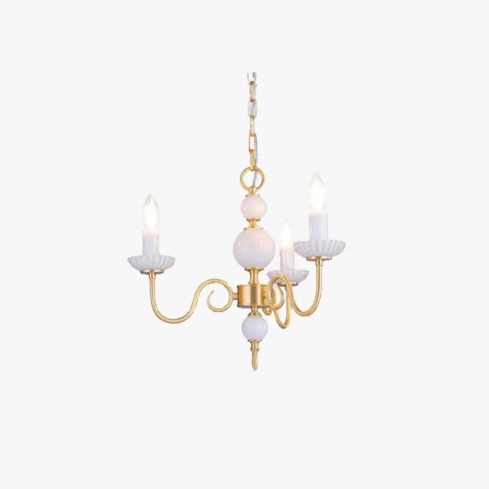 Ceramic Candle Holder Golden Vintage Chandelier - Clowas