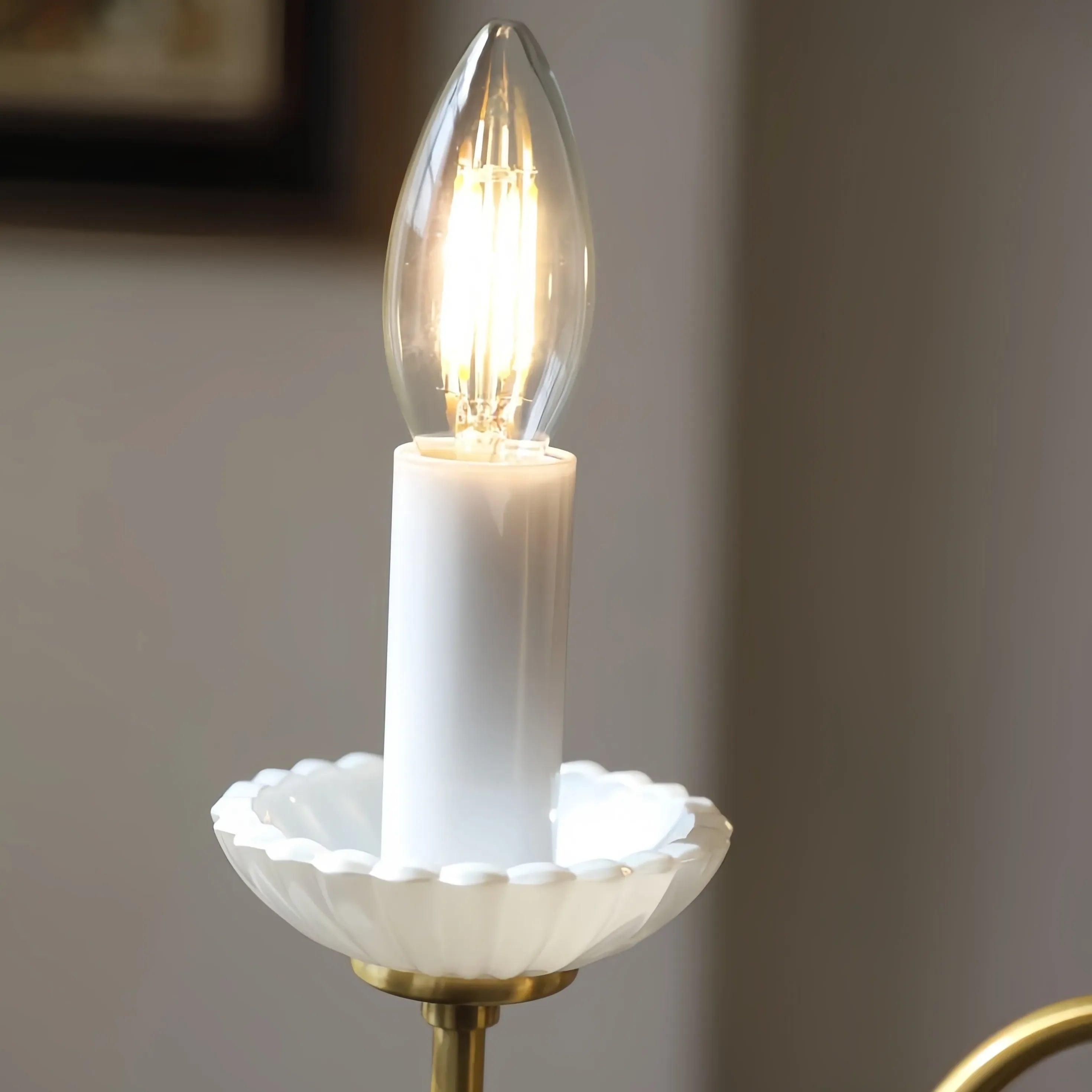 Ceramic Candle Holder Golden Vintage Chandelier - Clowas