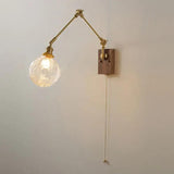 Antique Gold Wall Light with Brass Long Arm