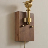 Antique Gold Wall Light with Brass Long Arm