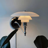 Chrome Plated Glass Lampshade Modern Wall Lights - Clowas