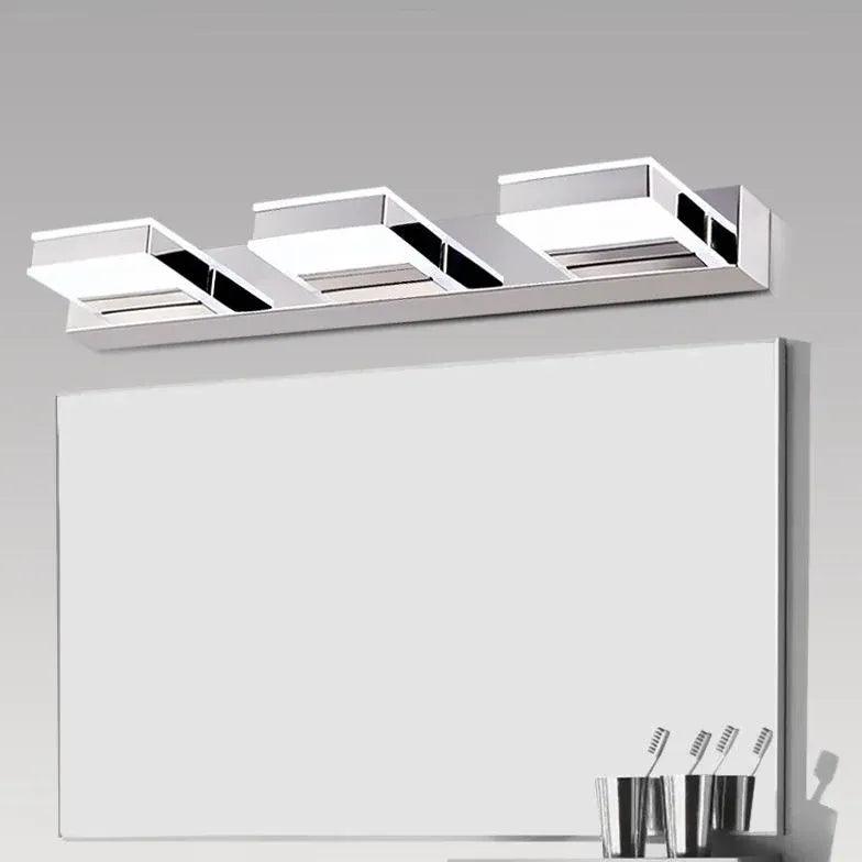 Chrome Square Modern Bathroom Mirror Lights - Clowas