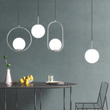 Minimalist Ring Glass Pendant Lighting Fixtures