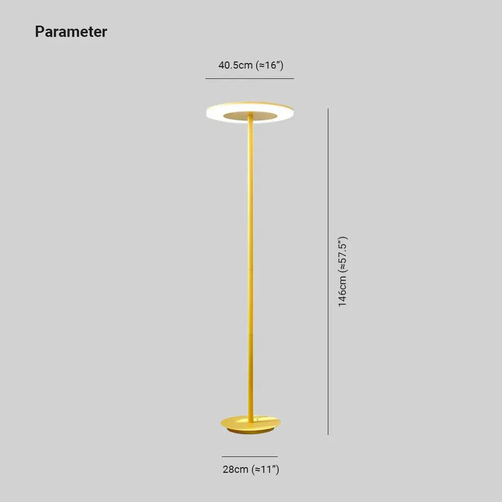 Circular Ring Long Pole Floor Lamp - Clowas