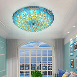 Circular Stitching Glass Modern Flush Ceiling Lights - Clowas