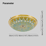 Circular Stitching Glass Modern Flush Ceiling Lights - Clowas