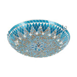 Circular Stitching Glass Modern Flush Ceiling Lights - Clowas
