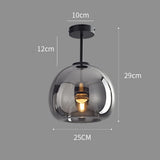 Postmodern Clear Glass Hallway Ceiling Light