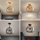 Postmodern Clear Glass Hallway Ceiling Light