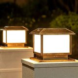 Classic Square Solar Outdoor Pillar Lights - Clowas