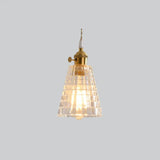 Clear Disc Glass Gold Vintage Pendant Light - Clowas