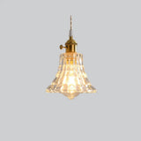Clear Disc Glass Gold Vintage Pendant Light - Clowas
