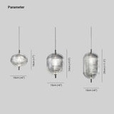 Clear Ribbed Glass Industrial Pendant Light - Clowas