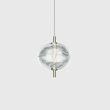 Clear Ribbed Glass Industrial Pendant Light - Clowas