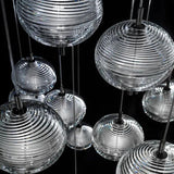 Clear Ribbed Glass Industrial Pendant Light - Clowas